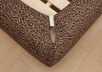 Savanna Leopard · Stretch-Fit Inset Bed Frame Cover · Elastic Bands + Back Elastic