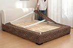 Savanna Leopard · Stretch-Fit Inset Bed Frame Cover · Elastic Bands + Back Elastic