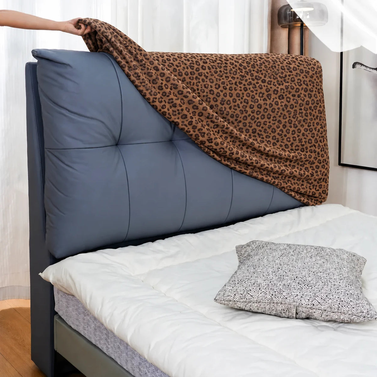 Serengeti Leopard · Stretch-Fit Bed Headboard Cover