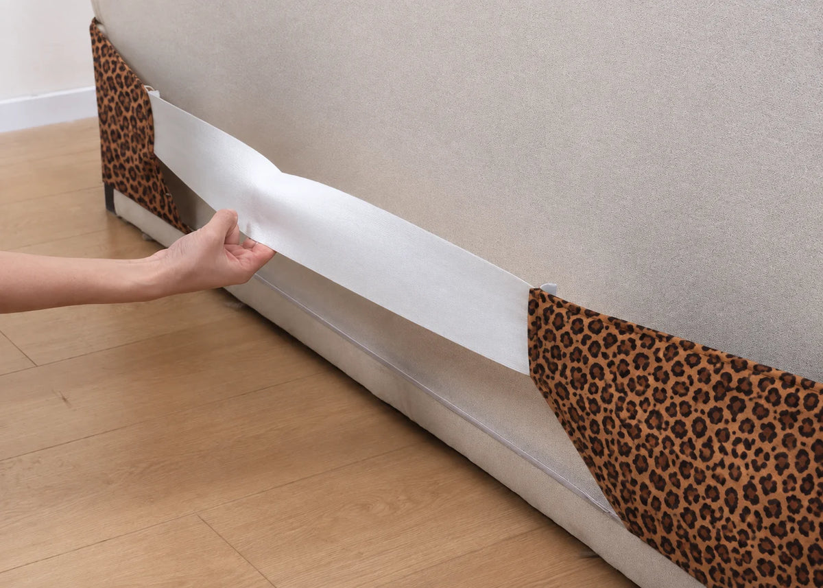 Serengeti Leopard · Stretch-Fit Inset Bed Frame Cover · Elastic Bands + Back Elastic