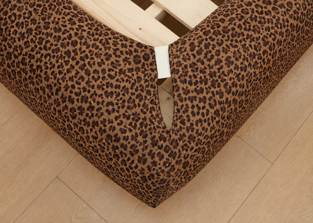 Serengeti Leopard · Stretch-Fit Inset Bed Frame Cover · Elastic Bands + Back Elastic