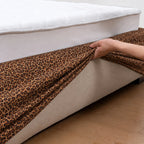 Serengeti Leopard · Stretch-Fit Inset Bed Frame Cover · Tie Straps + Back Elastic