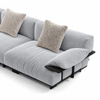 Custom Sofa Slipcover — Luna · Silver Mist