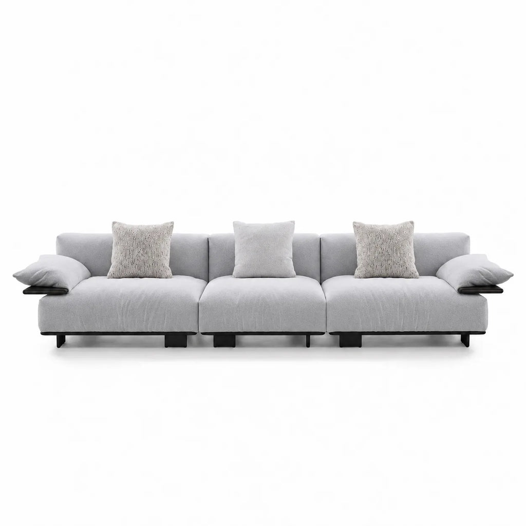 Custom Sofa Slipcover — Luna · Silver Mist