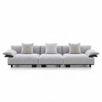 Custom Sofa Slipcover — Luna · Silver Mist