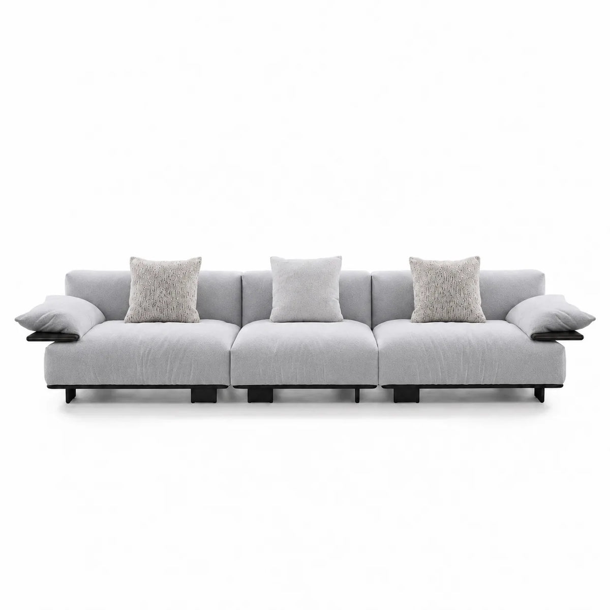 Custom Sofa Slipcover — Luna · Silver Mist