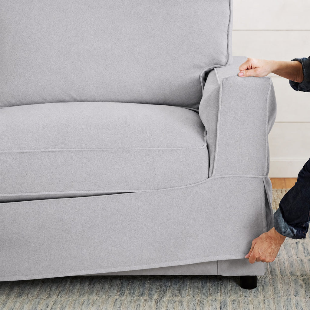 Silver Mist Luna-01 custom sofa slipcover