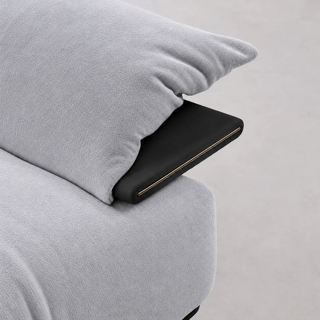 Custom Sofa Slipcover — Luna · Silver Mist