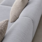 Custom Sofa Slipcover — Luna · Silver Mist