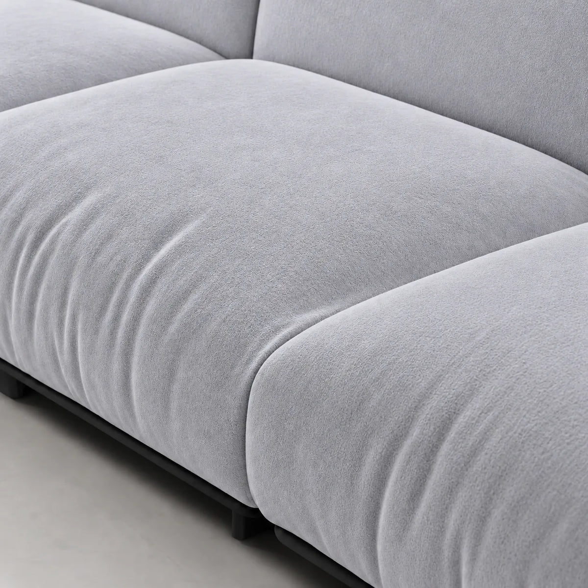 Custom Sofa Slipcover — Luna · Silver Mist