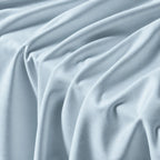 Sky Blue · Stretch-Fit Inset Bed Frame Cover · Tie Straps + Back Elastic