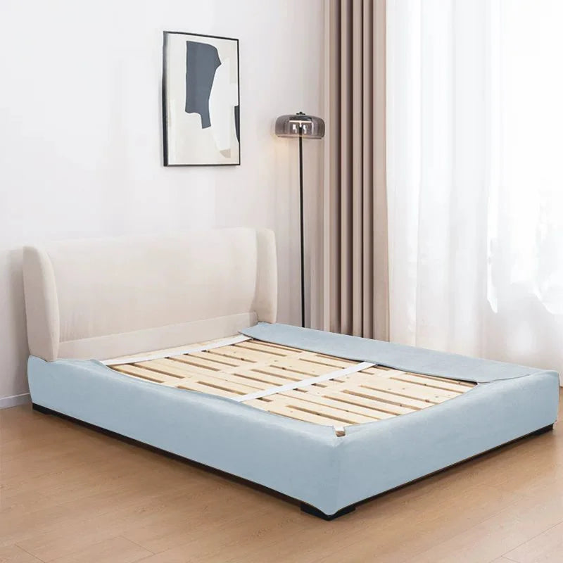 Stretch-Fit Inset Bed Frame Cover · Elastic Bands + Back Elastic