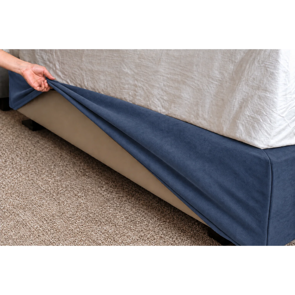 Slate Blue · Stretch-Fit Bed Frame Cover