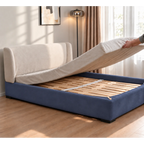 Slate Blue · Stretch-Fit Bed Frame Cover