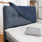 Slate Blue · Stretch-Fit Bed Headboard Cover
