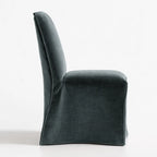 Smoky Gray WB PBV2042 - 16 | Long-Skirt Dining Chair Slipcover