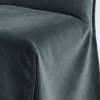 Smoky Gray WB PBV2042 - 16 | Long-Skirt Dining Chair Slipcover