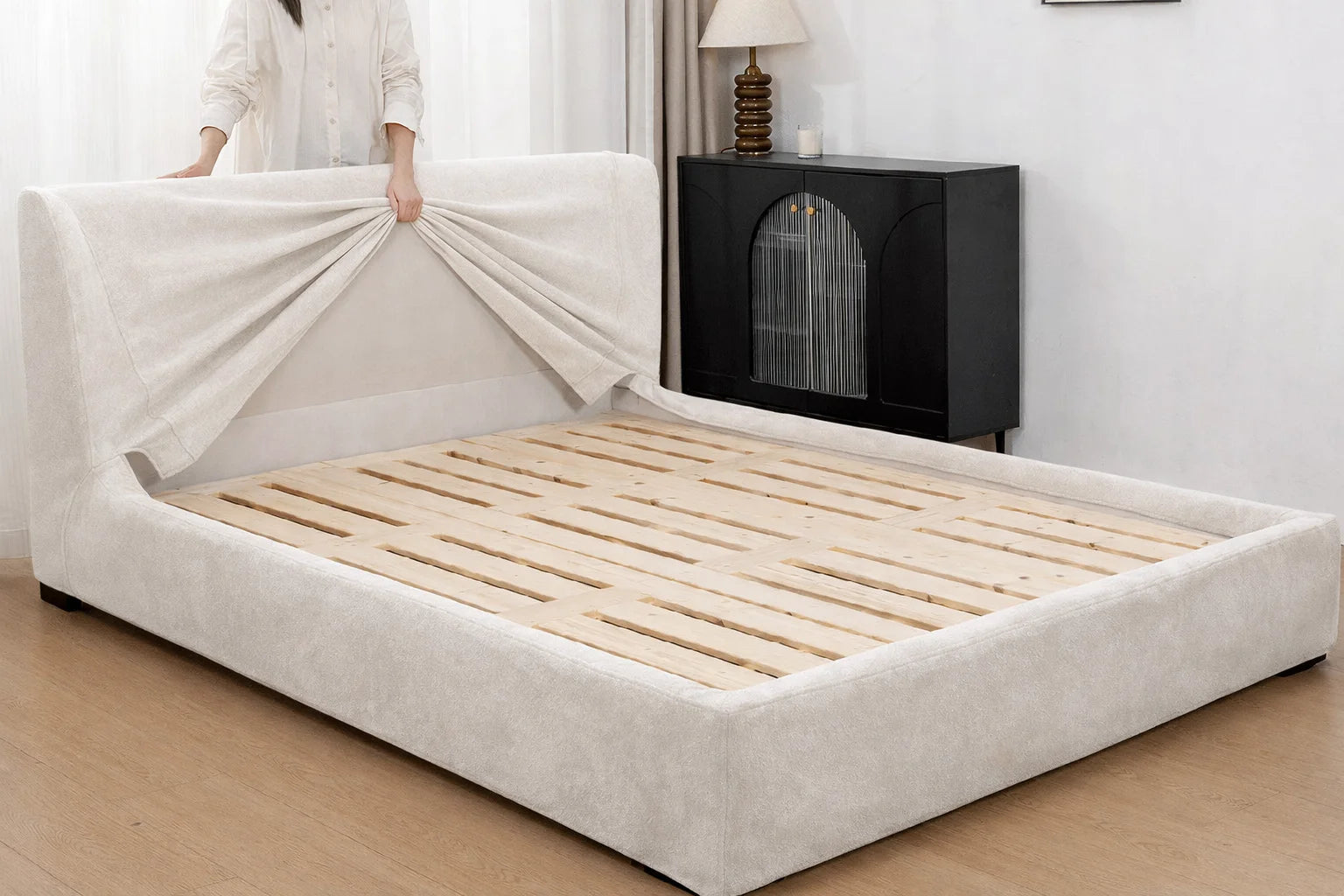 Soft Linen Luna - 07 | Bed Frame Cover