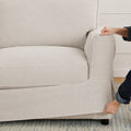 Soft Linen Luna-07 custom sofa slipcover
