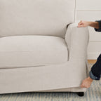 Soft Linen Luna-07 custom sofa slipcover