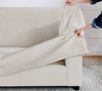 Soft Linen Luna-07 custom sofa slipcover