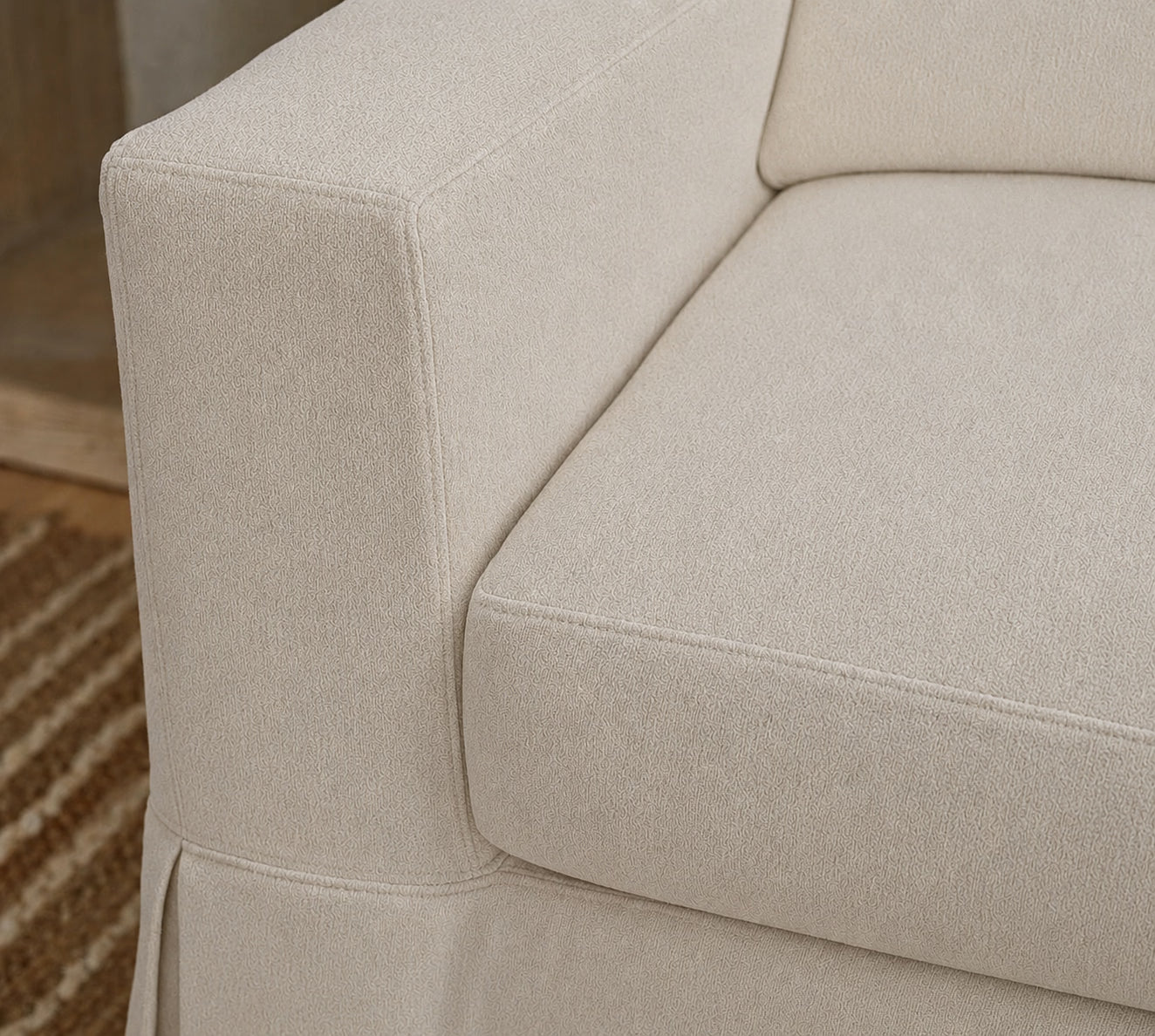 Soft Linen Luna-07 custom sofa slipcover