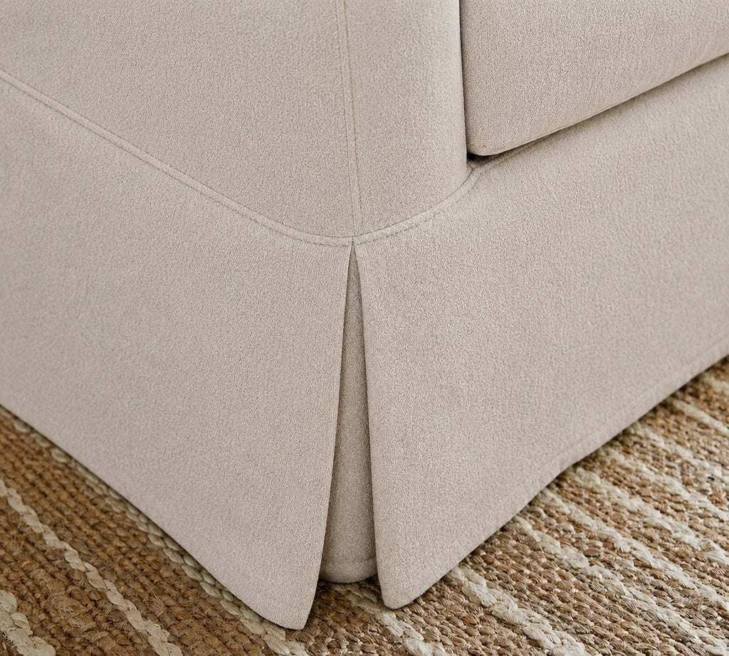 Soft Linen Luna-07 custom sofa slipcover