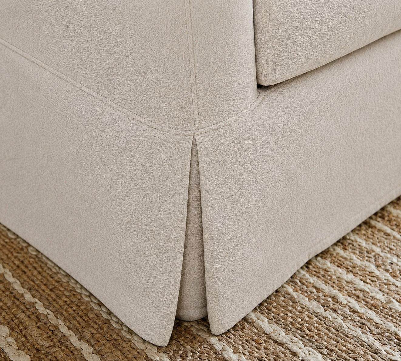 Soft Linen Luna-07 custom sofa slipcover
