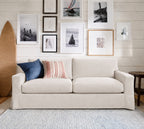 Soft Linen Luna-07 custom sofa slipcover