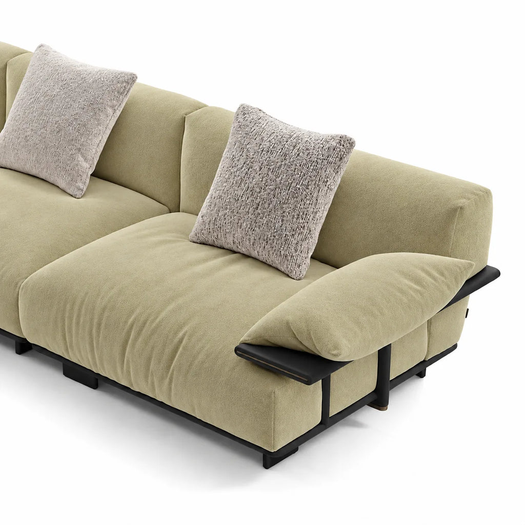 Custom Sofa Slipcover — Luna · Spring Bud