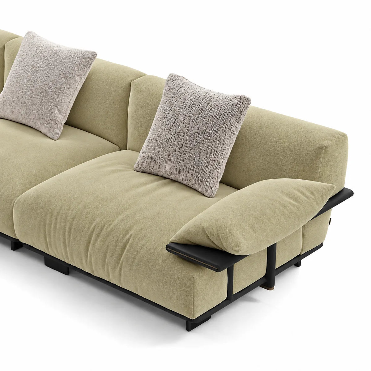 Custom Sofa Slipcover — Luna · Spring Bud