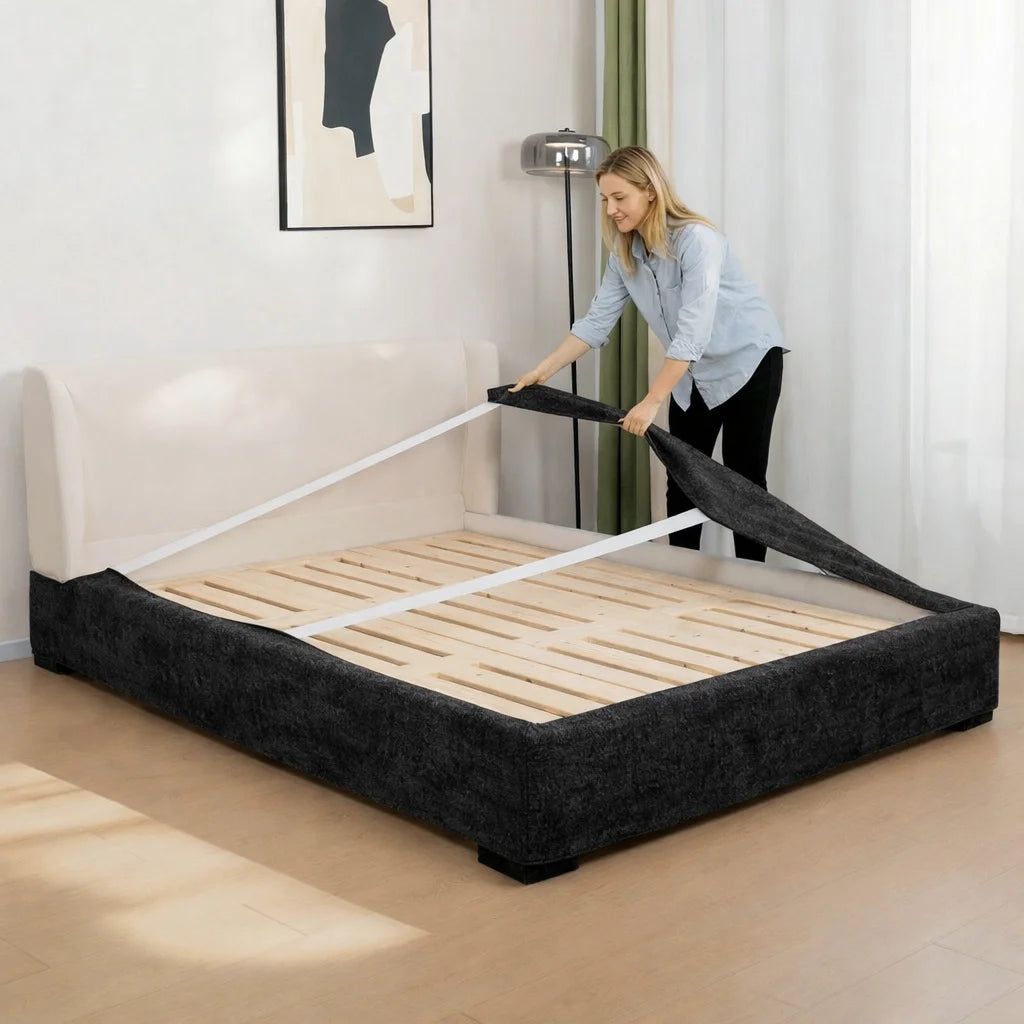 Steel Gunmetal WX818 - 17 | Bed Skirt