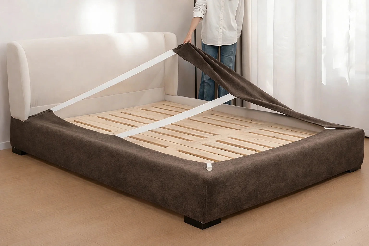 Stone Mink Luna - 18 | Bed Skirt