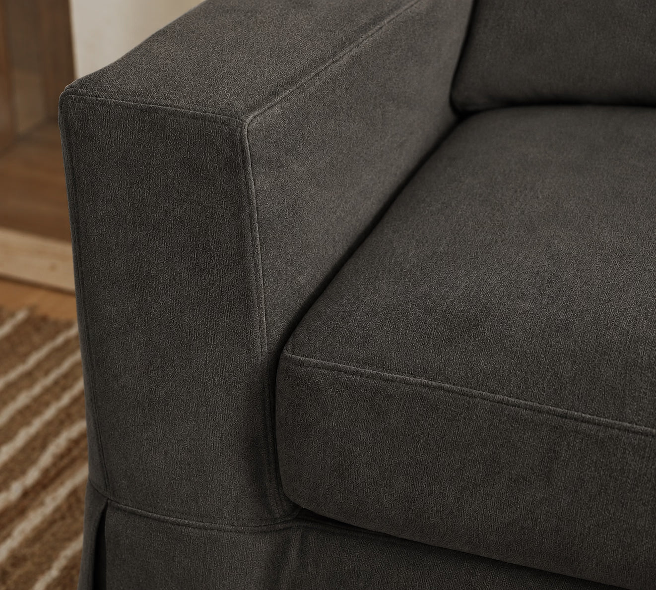 Stone Mink Luna-18 custom sofa slipcover