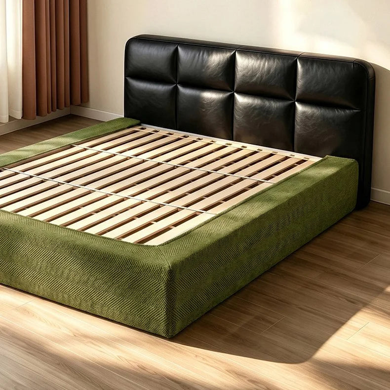 Stretch Herringbone Chenille Bed Frame Cover · Elastic Bands + Back Elastic
