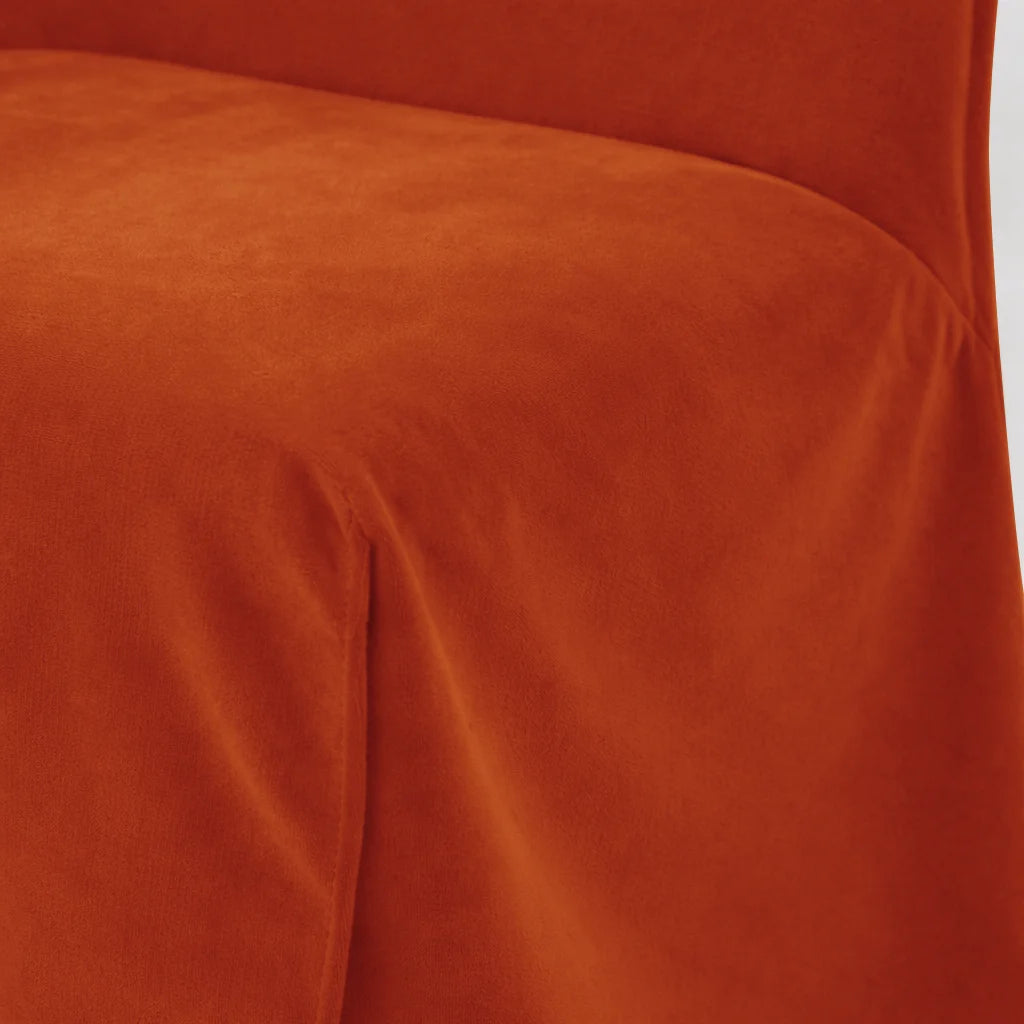 Tangerine Red WB PBV2042 - 29 | Long-Skirt Dining Chair Slipcover