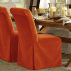Tangerine Red WB PBV2042 - 29 | Long-Skirt Dining Chair Slipcover