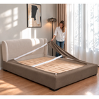 Taupe · Stretch-Fit Bed Frame Cover