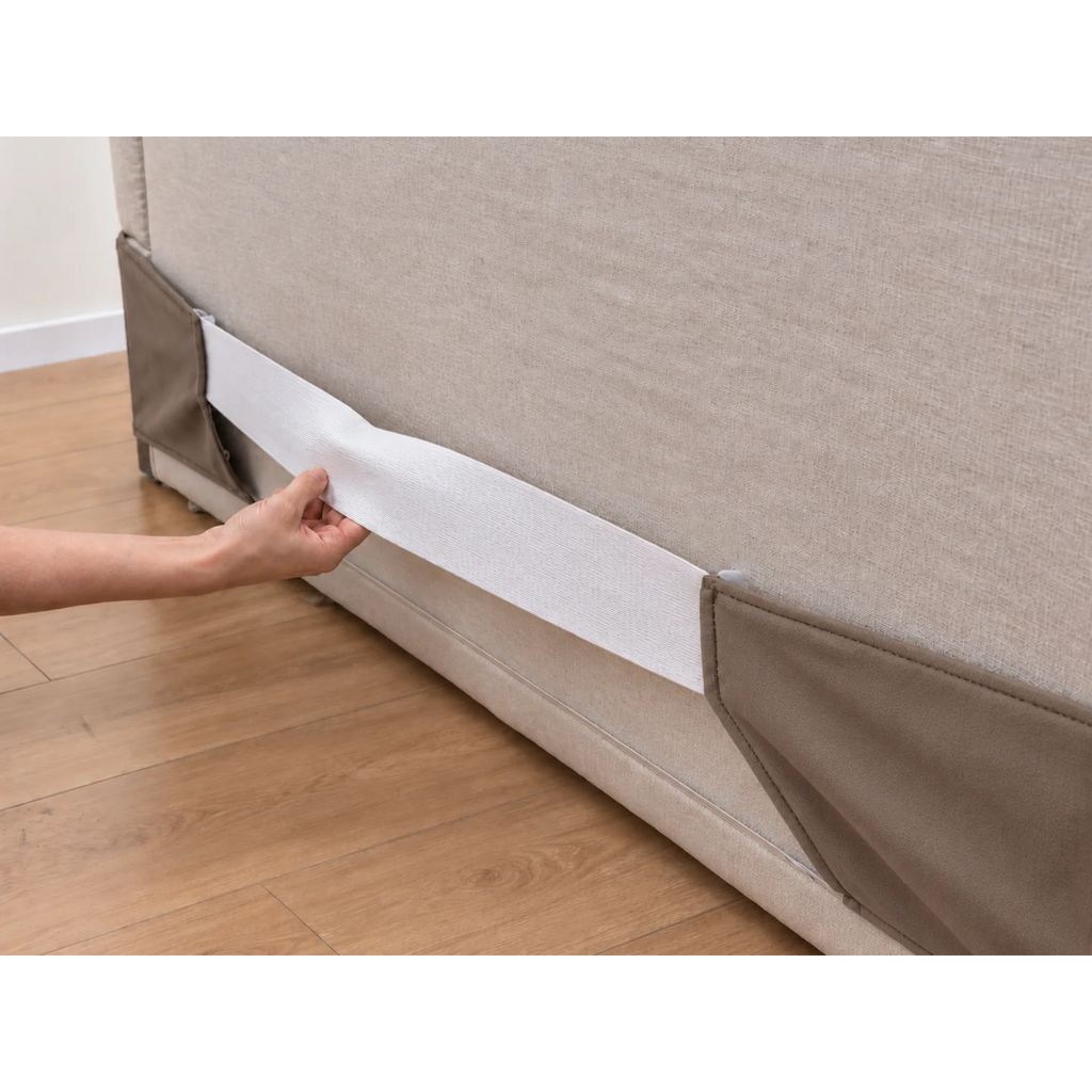 Taupe · Stretch-Fit Bed Frame Cover