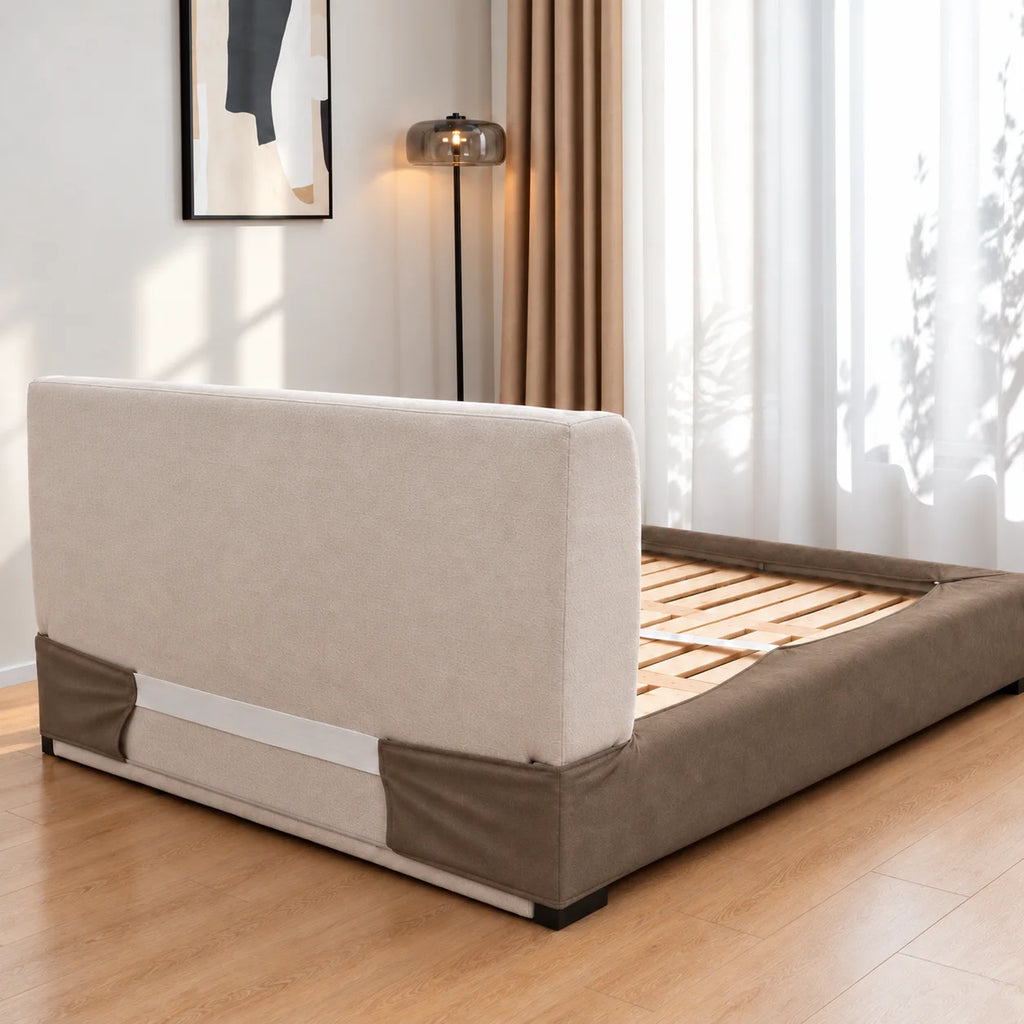 Taupe · Stretch-Fit Bed Frame Cover