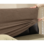 Taupe · Stretch-Fit Bed Headboard Cover