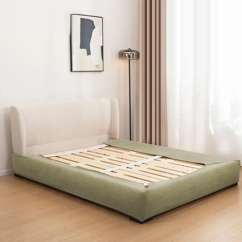 Stretch-Fit Inset Bed Frame Cover · Elastic Bands + Back Elastic