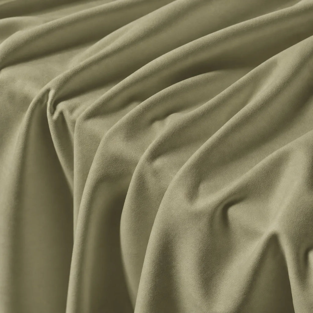Tea Green · Stretch-Fit Inset Bed Frame Cover · Tie Straps + Back Elastic