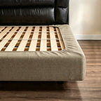 Stretch Herringbone Chenille Bed Frame Cover · Elastic Bands + Back Elastic