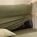 Tea Green · Stretch-Fit Bed Headboard Cover