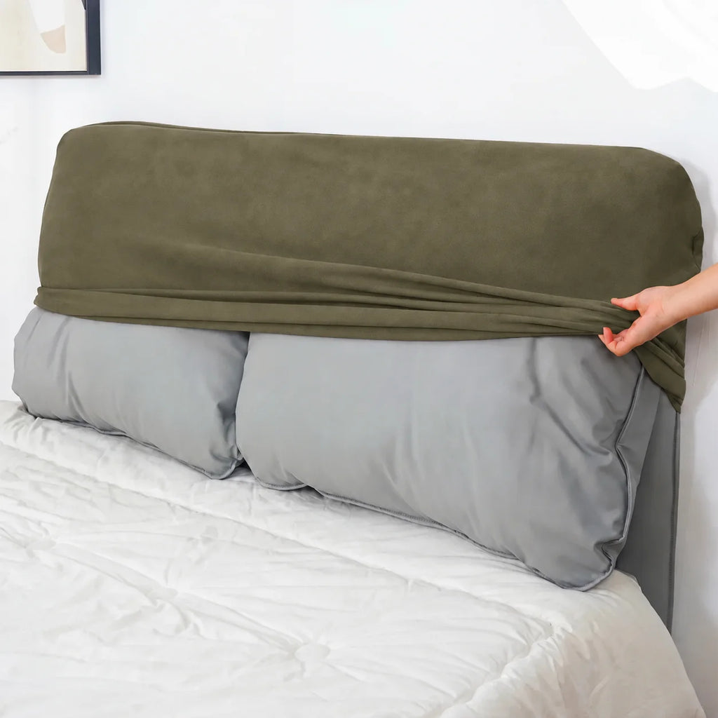Tea Green · Stretch-Fit Bed Headboard Cover