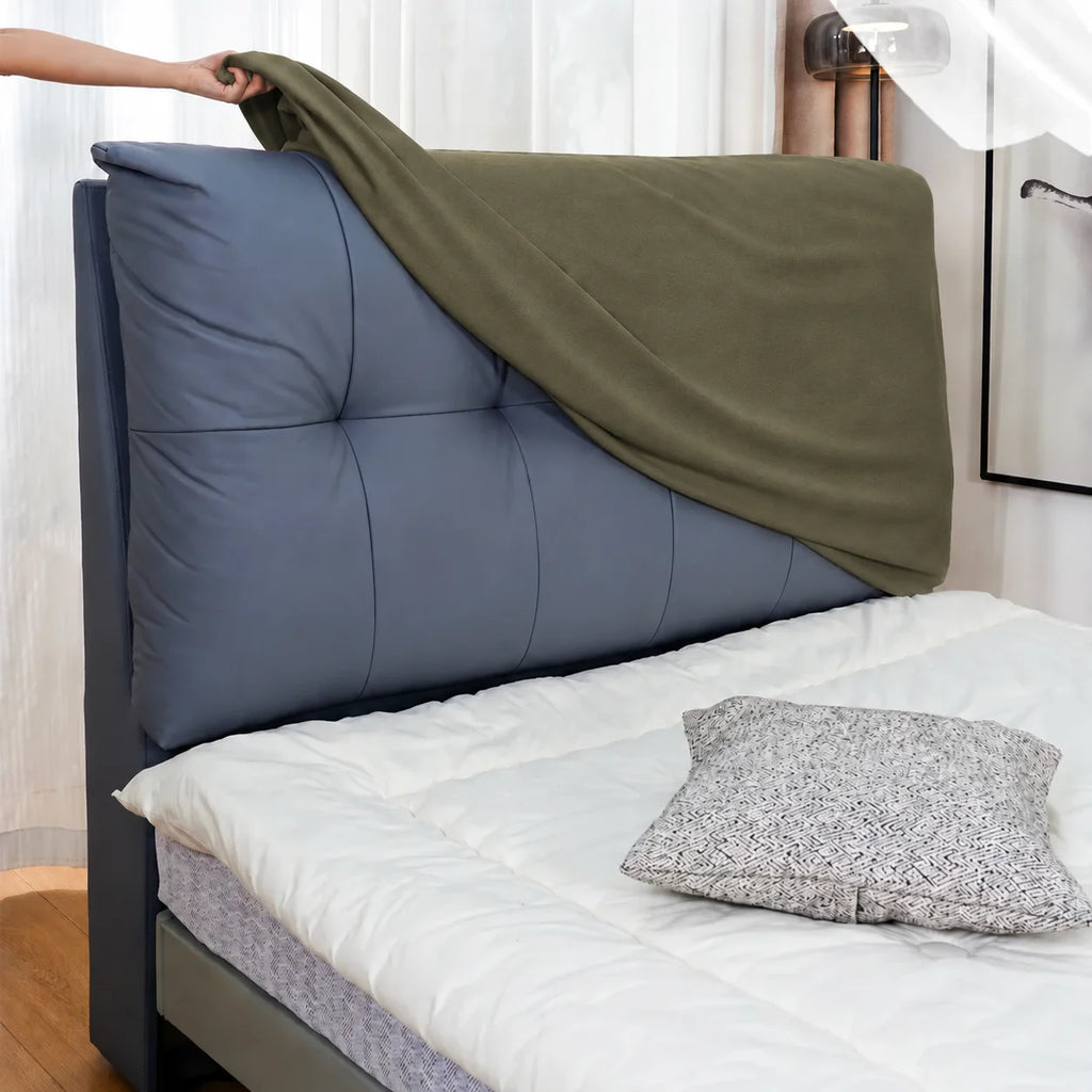 Tea Green · Stretch-Fit Bed Headboard Cover