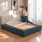 Teal · Stretch-Fit Bed Frame Cover