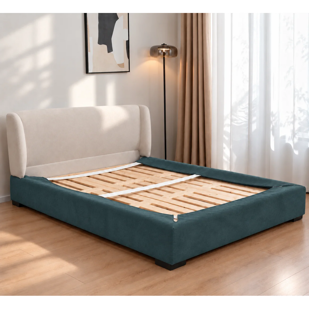 Teal · Stretch-Fit Bed Frame Cover