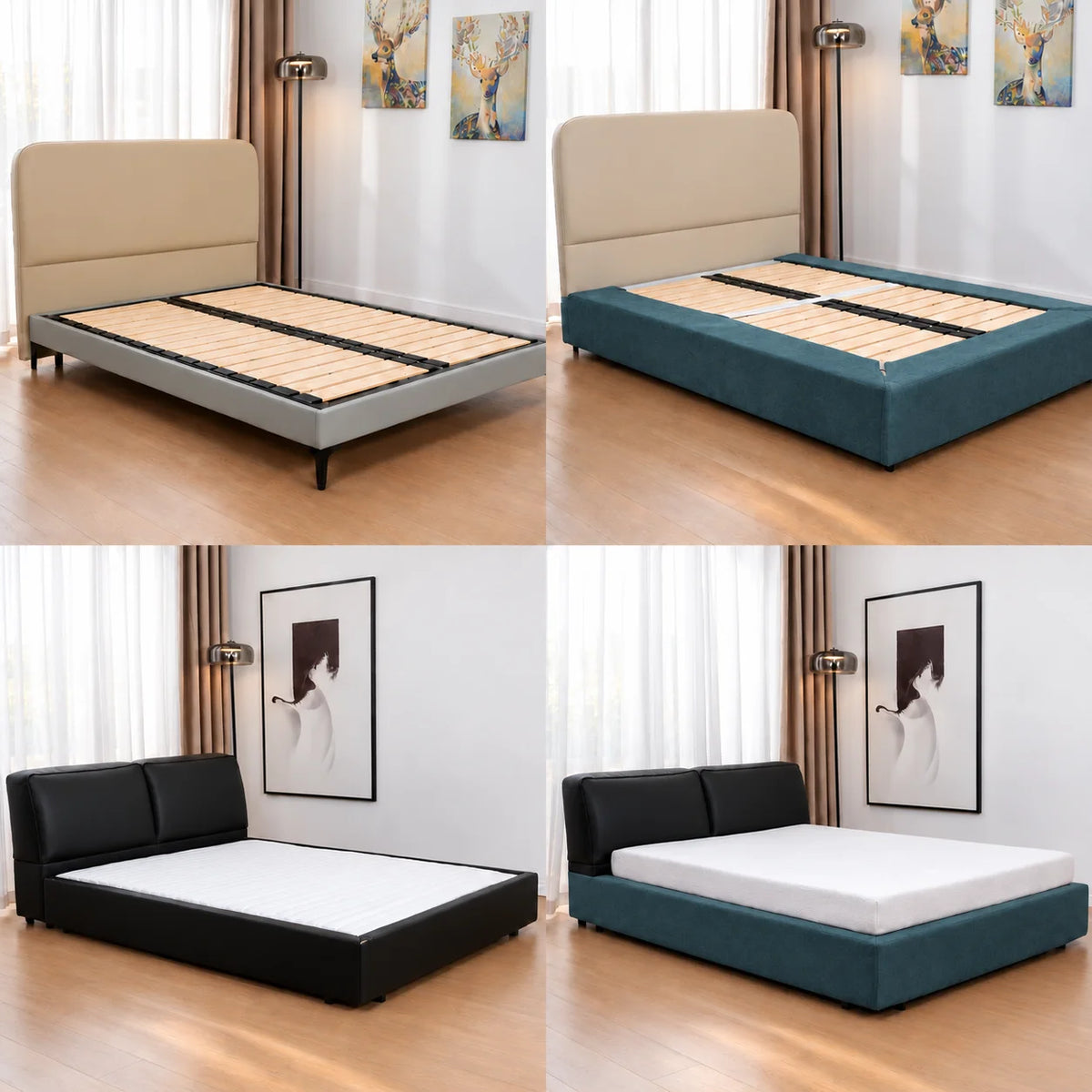 Teal · Stretch-Fit Bed Frame Cover